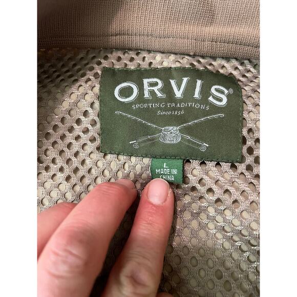 Vintage Orvis Clearwater fly fishing vest wading floating men’s large khaki - Picture 3 of 6